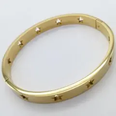 新品!ステンレス バングル シンプル レディース ゴールド 金 スター
