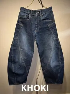 KHOKI Draped denim pants/23aw-p-07