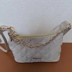 キルティング ベージュ 2way ショルダーバッグ