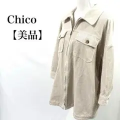 【美品】 Chico コットン100% コーデュロイ オーバーサイズジャケット