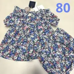 新品　HOKKOH リバティ バースデイ　コトリ　ブルマスーツ