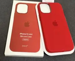 新品未開封の純正iPhone 12 mini シリコンケース レッド