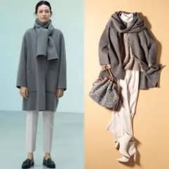 theory luxe 21AW 完売 ストール付き コート