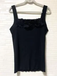 【超美品】リブキャミソール　インナー　黒