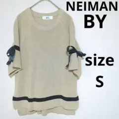 NEIMAN BY リボン付き 半袖 サマーニット Tシャツ カットソー