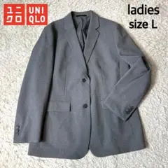 【未使用品】UNIQLO テーラードジャケット/リラックスフィット Ｌ　グレー
