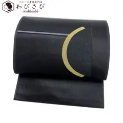 O-2364 袋帯 糸錦本袋 抽象模様 金銀糸 黒色