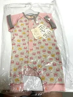 (新品)クマ柄ロンパース 70cm ピンク