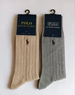 RALPH  LAUREN ポロラルフローレン メンズ ソックス 2足セット