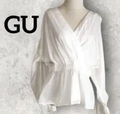GU カシュクールキャンディスリーブブラウス