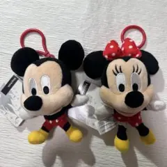 新品タグ付き◼️ミッキーマウス＆ミニーマウス ぬいぐるみキーホルダー　セット