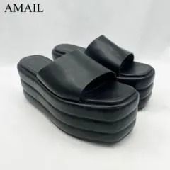 AMAIL アマイル プラットフォーム バルキー サンダル 厚底 ブラック