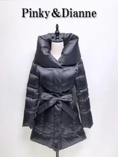 487 ピンキーアンドダイアン ダウンコート ジャケット 36 黒ブラック