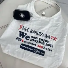 NEC軽井沢72 ゴルフトーナメント限定 リバーシブルバッグ ポーチ付き レア
