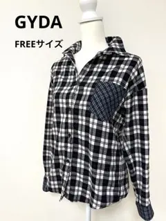 GYDA ジェイダ　チェックシャツ　切り替えチェックシャツ　FREEサイズ