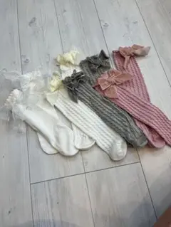 リボン靴下４足セット
