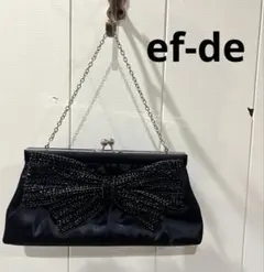 エフデ ef-de パーティーバッグ フォーマル 結婚式 2次会 レディース 黒