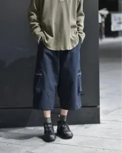 rajabrooke CHINO KARGO SHORTS NAVY Mサイズ