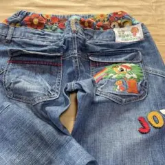 グラグラ 刺繍 プリント ダメージ ジーンズ デニム ジーパン
