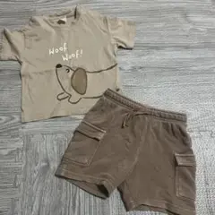 H&M ワンちゃん　犬　Tシャツ　ハーフパンツ　半ズボン　セット　セットアップ