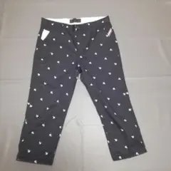 【ADMIX アドミックス】 マリンテイスト 錨柄 クロップドパンツ ブラック