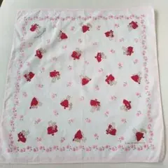 マロンクリーム　ハンカチ　サンリオ ウサギ 花柄 ハンカチ 1991年