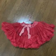 Oobi baby 赤いフリルチュールスカート