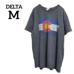 DELTA 【M】 アメリカ古着 コロラド州フラッグTシャツ グレー