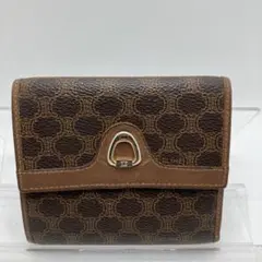 大人気!セリーヌ/CELINE ブラウン レザー 2つ折財布 ヴィンテージ