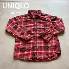 UNIQLO ネルシャツ　チェックシャツ　140cm