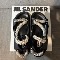 ほぼ新品‼︎ 最安‼︎ JILSANDER ブラックレザーロープサンダル