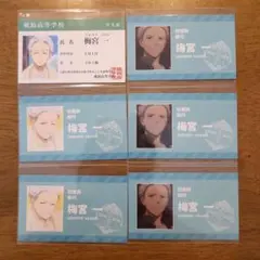 【最終値下げ】梅宮一 学生証風カード 6枚セット