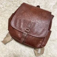 【美品】 ヴィヴィアンウエストウッド リュック アーサー オーブ 総柄 ブラウン