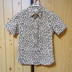 【美品】O.C STYLE レオパード柄　半袖ワークシャツ　S
