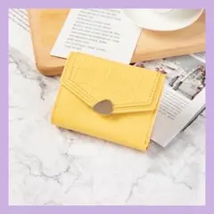 【数量限定】ミニ レディース かわいい 財布 イエロー カードケース