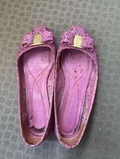 Ferragamo ピンク フラットシューズ