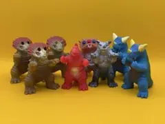 無版権　パチ怪獣×3体セット　エレキング風×2体+レッドキング風×1体 無版権 パチ怪獣×3体セット エレキング風×2体+レッドキング