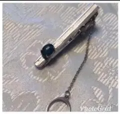 匿名配送*シルバー ブルー石付き ネクタイピン 5cm
