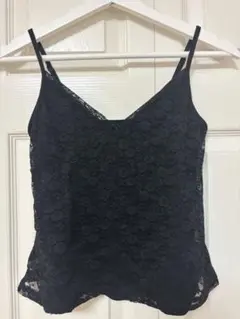 brandy melville レース キャミソール 黒