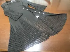 ロングカーディガン　黒　春夏用