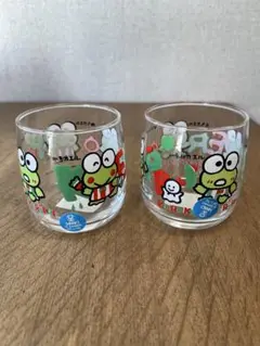 サンリオ旧ロゴ　けろけろけろっぴ　ミニグラス　 2個セット　新品未使用　88年