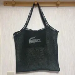 LACOSTE メッシュエコバッグ ブラック