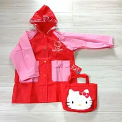 HELLO KITTY ベビーレインコート トートバッグ付　90cm