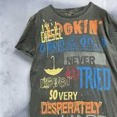BJRO ブランド Tシャツ 古着 グレー ディーゼル DIESEL レタリング