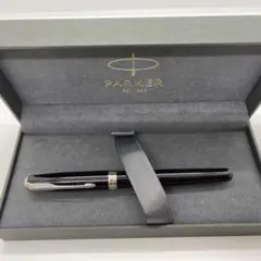 PARKER ソネット万年筆 18K DR BK ST (M) 保証書店舗印あり