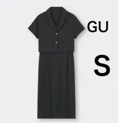 GU ブラック S キャミワンピース　ジャケット　2点