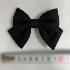 黒いリボンコサージュ新品未使用、送料込み