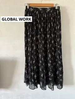 シフォンフラワープリーツスカート　GLOBAL WORK グローバルワーク