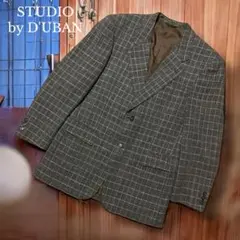 【STUDIO by D'UBAN 】テーラードジャケット L グレー系チェック