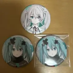 プロジェクトセカイ プロセカ グリッター缶バッジ　劇場版　バツミク　ニーゴミク
